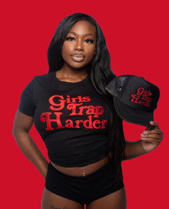 Girls Trap Harder Tee (Flame Red)