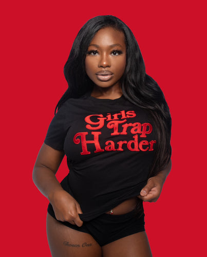 Girls Trap Harder Tee (Flame Red)