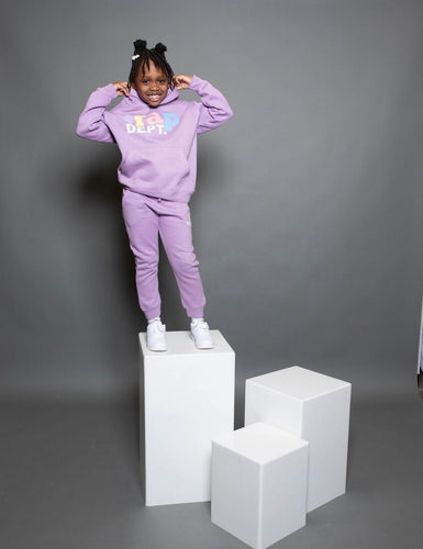 Kid “Cozy” Purple Trap Dept. Sweatsuit