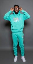 Load image into Gallery viewer, Cozy Mint Blue Trap Dept. Sweatsuit