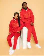 Load image into Gallery viewer, “Trap Galore” Jogger Set (Red/Red)