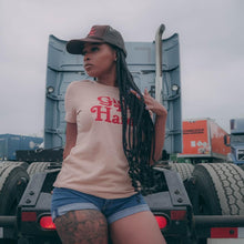 Load image into Gallery viewer, Girls Trap Harder Tee (Sand/Red)