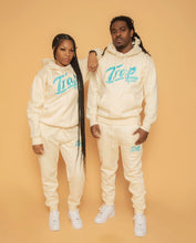 Load image into Gallery viewer, “Trap Galore” Jogger Set  (Cream/Turquoise)