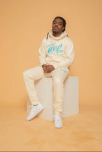 Load image into Gallery viewer, “Trap Galore” Jogger Set  (Cream/Turquoise)