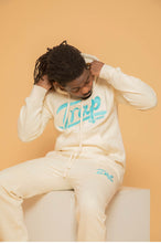 Load image into Gallery viewer, “Trap Galore” Jogger Set  (Cream/Turquoise)